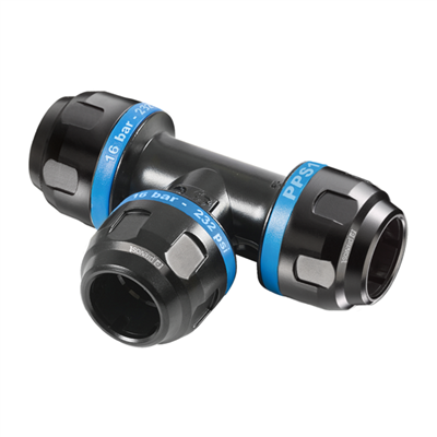 Té egal femelle pour tube aluminium diamètre extérieur 20 mm