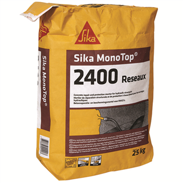 Mortier de réparation structurale en béton Sika MonoTop®-2400 Réseaux - Sac de 25 KG