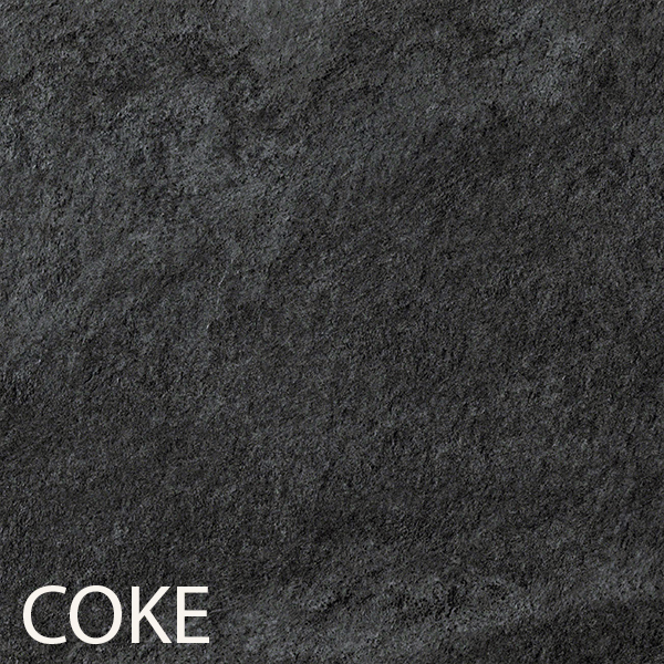 Carrelage sol extérieur effet "pierre" BRAVE - Coke - 60 CMx60 CM Ép.20 MM