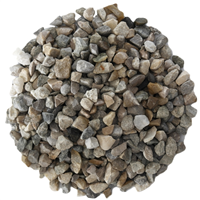 Gravillon de décoration mixte silico-calcaire gris 6/10 mm - Sac 25 kg