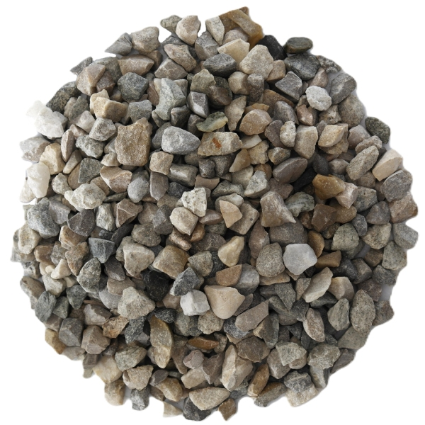 Gravillon de décoration mixte silico-calcaire gris 6/10 mm - Sac 25 kg