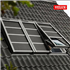 Volet roulant souple solaire SSSS pour verrière 3 en 1 Velux FFKF08 - 188,00 cm x 140,00 cm - Gris anthracite
