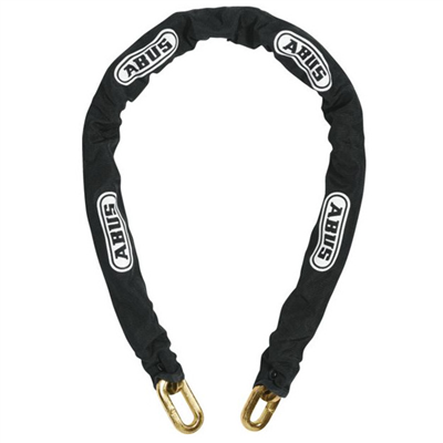 Chaîne antivol en acier cémenté Abus pour cadenas - avec textile de protection noir - maillon ép. 10 mm - 140 cm
