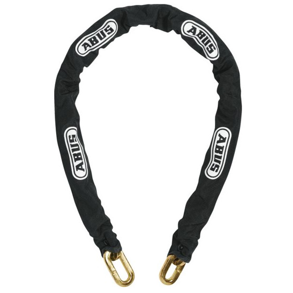 Chaîne antivol en acier cémenté Abus pour cadenas - avec textile de protection noir - maillon ép. 8 mm - 110 cm