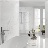 Faïence murale effet marbre - Baggio - 33,3 cm x 100,0 cm - ép. 7,00 mm - Blanc Brillant