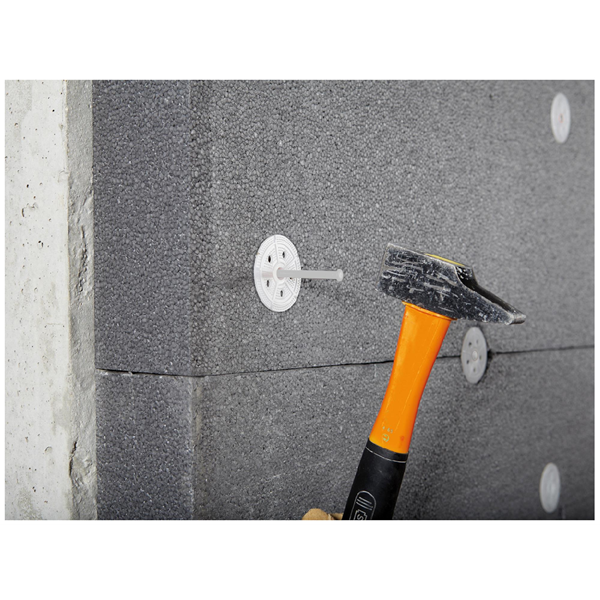 Cheville d'isolation à frapper ISO Spit avec clou plastique pour PSE et ITE - 10x155mm - 200 pièces