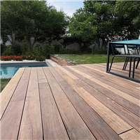 Lame de terrasse en bois exotique Cumaru KD striée - Classe 4 - 145 x 21 mm - Longueur 3,0 m