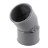 Coude femelle/femelle Nicoll pour évacuation des eaux usées - Diamètre 32 mm - Degré angle 30° - PVC - Gris