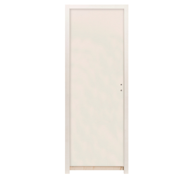 Bloc-porte âme isolante prépeint chant droit - Huisserie 66/56 et joint confort - serrure 3 points - Chauvat Portes - 204 CM x 73 CM - Poussant gauche