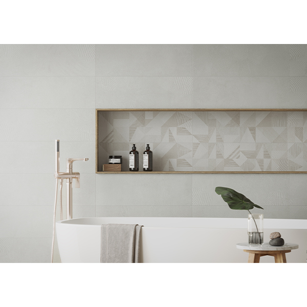 Faïence murale effet béton gratté - SOUL - Beige - 20 CMx60 CM ép.8,5 MM