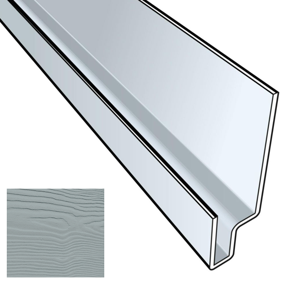 Profil linteau de fenêtre en aluminium laqué Bleu scandinave C10 pour bardage Cedral Click - longueur 3 M