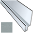Profil linteau de fenêtre en aluminium laqué Bleu scandinave C10 pour bardage Cedral Click - longueur 3 M