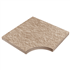 Margelle d'angle droit plate en béton pressé effet pierre - New York - Gironde - 50,0 CM x 50,0 CM - ép. 35,00 MM