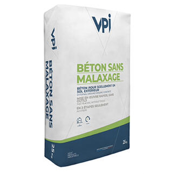 Béton sans malaxage pour scellement en sol extérieur - sac de 25 kg