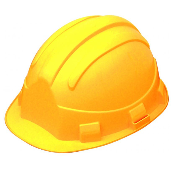 Casque chantier réglable Opale jaune avec garniture frontale - 6 points d'ancrage Taliaplast