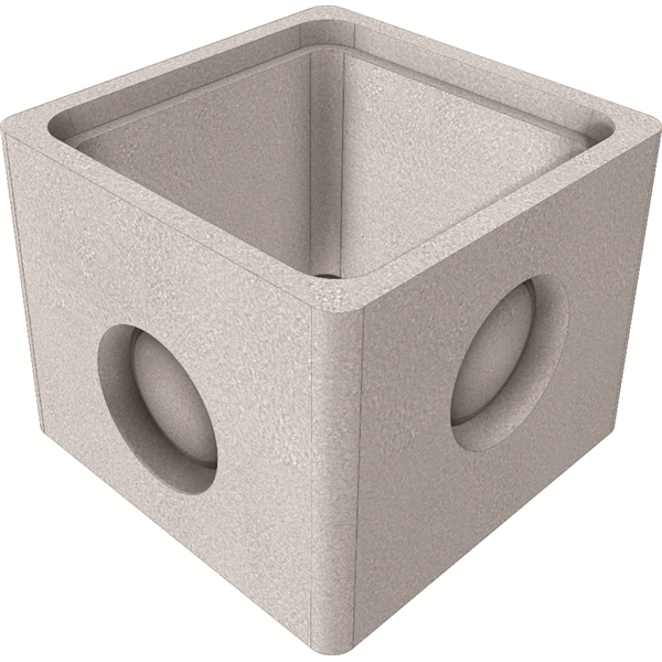 Boîte pluviale à emboîtement RP25 - int. 27 x 27 cm - Hauteur 23 cm - sans couvercle