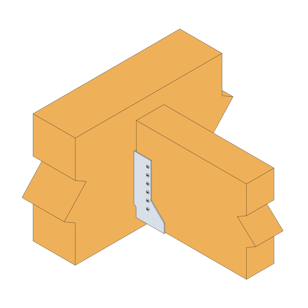 Sabot à ailes intérieures SAI pour assemblages charpentes bois - Acier galvanisé - 85 x 80 mm