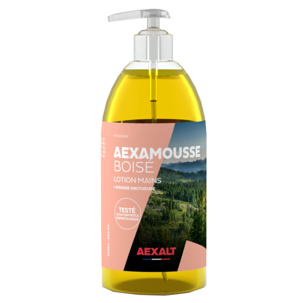 Savon pour les mains parfum boisé - Aexamousse Boisé Aexalt - flacon 500 ml