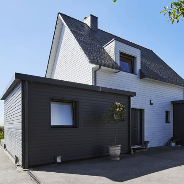 Bardage bois peint en Sapin du Nord de classe 3.1 - Extra Silverwood - Profil Line - 20,00 mm x 125,00 mm - Long. 3,85 m - Coloris Gris anthracite