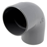 Coude mâle/femelle Nicoll pour tube d'évacuation - Angle 87°30 - Diamètre 100 mm - PVC Gris