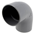 Coude mâle/femelle Nicoll pour tube d'évacuation - Angle 87°30 - Diamètre 100 mm - PVC Gris