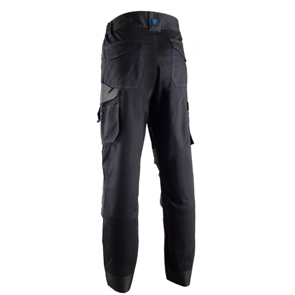 Pantalon de travail pour homme stretch coupe ajustée avec poches genouillères - Telica II Coverguard - Noir - Taille S