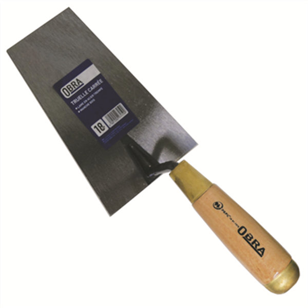 Truelle italienne Carrée Obra longueur 18 cm manche bois