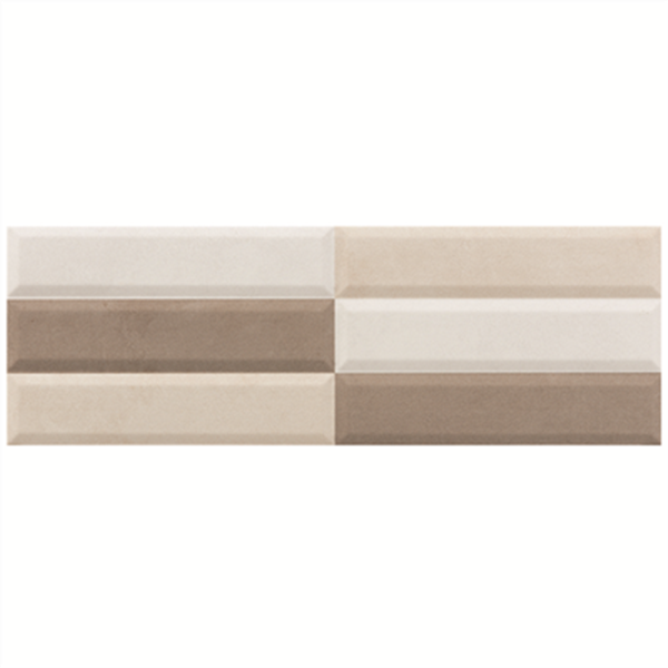Décor faïence murale effet "béton" POP - Crema - 20 cmx60 cm