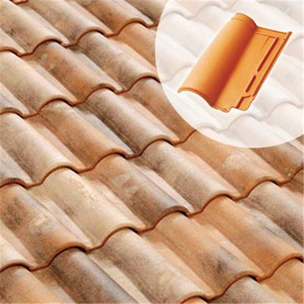 Tuile grand moule du sud en terre cuite - Romane Évolution - 42,8 x 28,7 cm - Vieilli Languedoc