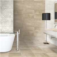 Faïence murale effet béton en céramique - Gate - 50,0 CM x 20,0 CM - ép. 8,00 MM - Taupe