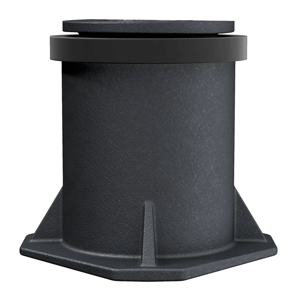 Bouche à clé Ronde réhaussable en fonte - hauteur de réglage 110 mm - pour réseaux eaux pluviales et eaux usées