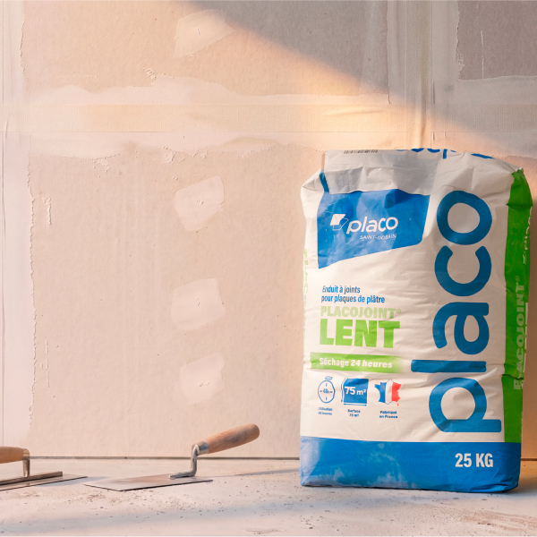 Enduit de jointoiement à prise lente Placojoint® LENT en poudre - Blanc - Sac de 25 kg