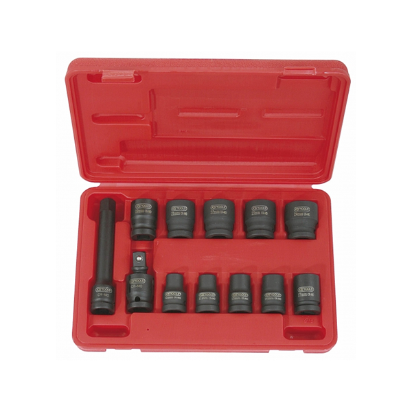 Coffret de douilles à chocs 12 pièces 1/2"