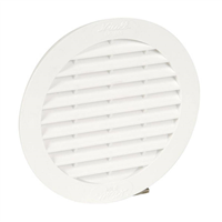 Grille de ventilation ronde Nicoll sans moustiquaire pour tuyau en fibre ciment diamètre 100 mm