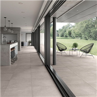 Carrelage intérieur effet béton ciré en grès cérame émaillé - Faro Edilis - 60,0 CM x 60,0 CM - ép.10,00 MM - Gris