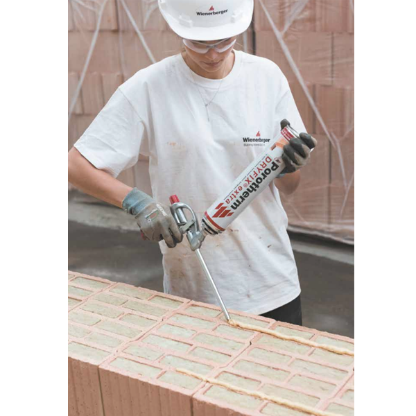 Brique de base auto-isolante remplie de laine de roche - Climamur 30 - L.248 MM x l.300 MM x H.249 MM