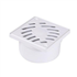 SIPHONNETTE D.40/50 GRILLE PVC 10X10 BLANC