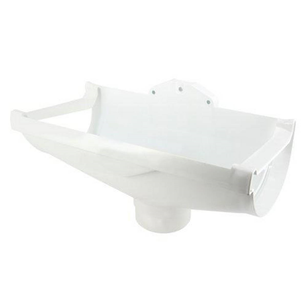 Naissance à dilatation Nicoll NAD29 pour gouttière LG29 et descente cylindrique Ø 80 mm - Techtan Blanc