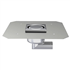 Siphon de douche inox 100,0 mm x 100,0 mm réglable en hauteur avec platine de reprise d'étanchéité - sortie latérale 40 mm
