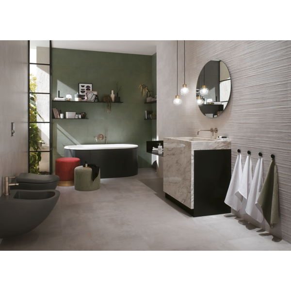 Carrelage intérieur effet ciment en grès cérame rectifié - Boost - 60,0 CM x 60,0 CM - ép. 9,00 MM - Grey