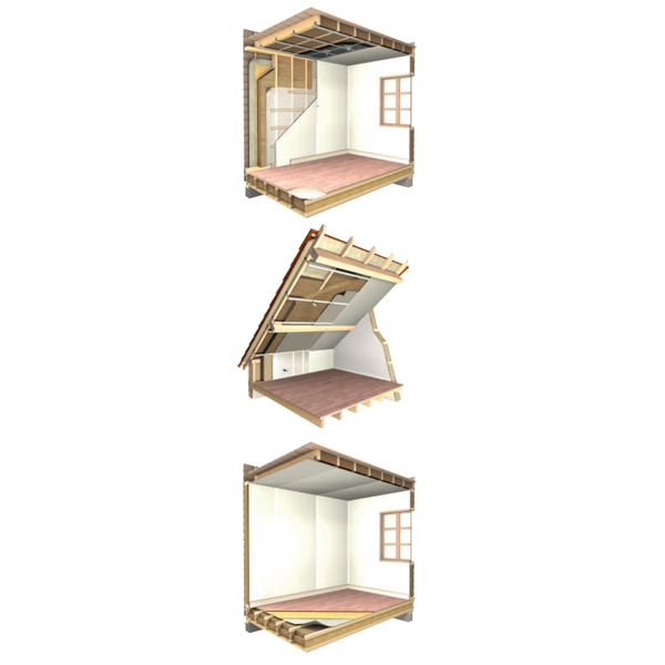 Rouleau laine de verre pour murs et toitures maisons à ossature bois - Naturoll 032 - R=4,55 m².K/W - 2,70 M x 0,58 M - ép.145 MM