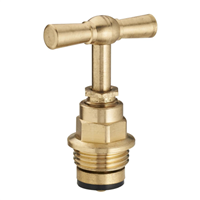 Tête de robinet mâle à potence avec clapet et joint d'étanchéité - M 15 x 21 - Noyon & Thiebault - Laiton