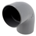 Coude d'évacuation à 87'30° Mâle/Femelle - PVC gris - diamètre 140 mm - Nicoll