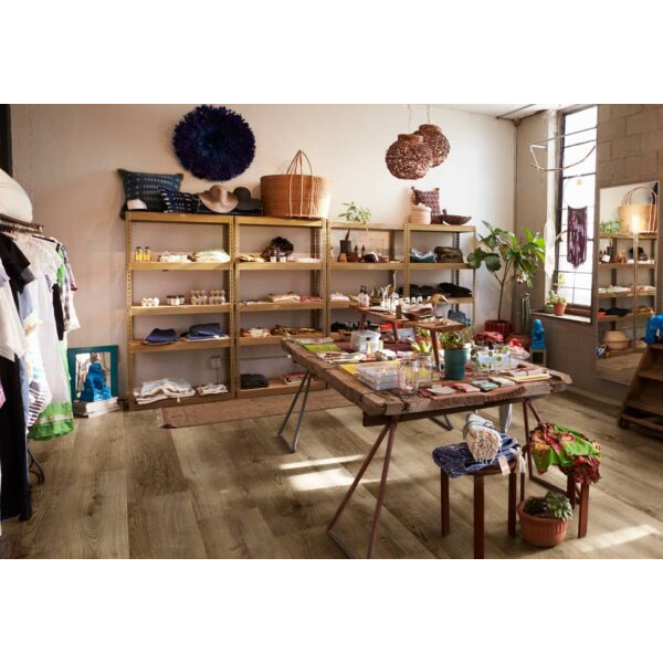 Lame vinyle imitation parquet rigide à clipser avec sous-couche intégrée - 122,0 CM x 18,0 CM - ép. 5,50 MM - Peak