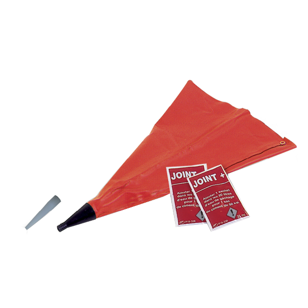 Poche à joint carrelage Taliaplast avec 1 embout réducteur et 2 doses d'adjuvant