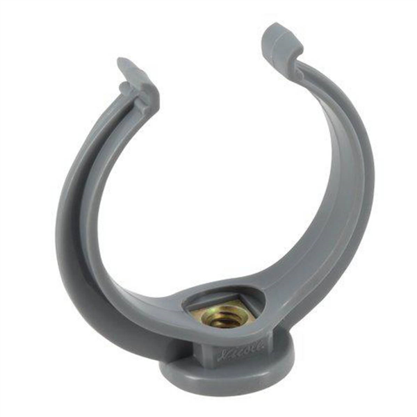 Collier de fixation forme lyre pour système d'évacuation des eaux usées - avec insert P.7/150 - polypropylène gris - Ø50 mm