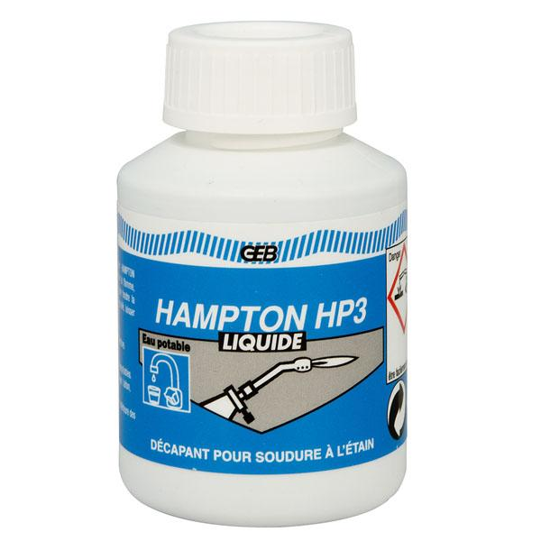 Flux décapant liquide pour soudure à l'étain GEB Hampton HP3 - 80 mL