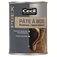 Pâte à bois pour petites réparations intérieures - PBEX Cecil - Aspect naturel - Pot 500 grammes