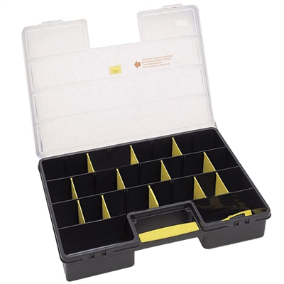 Boîte plastique à 25 compartiments 460x335x80 mm