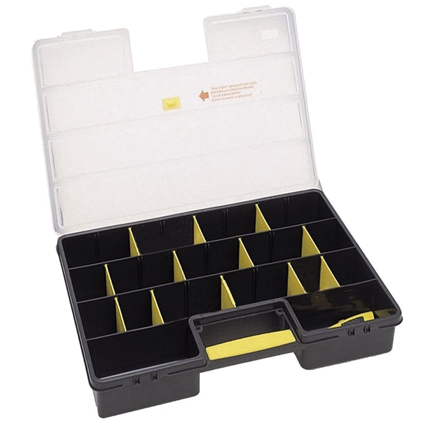 Boîte plastique à 25 compartiments 460x335x80 mm